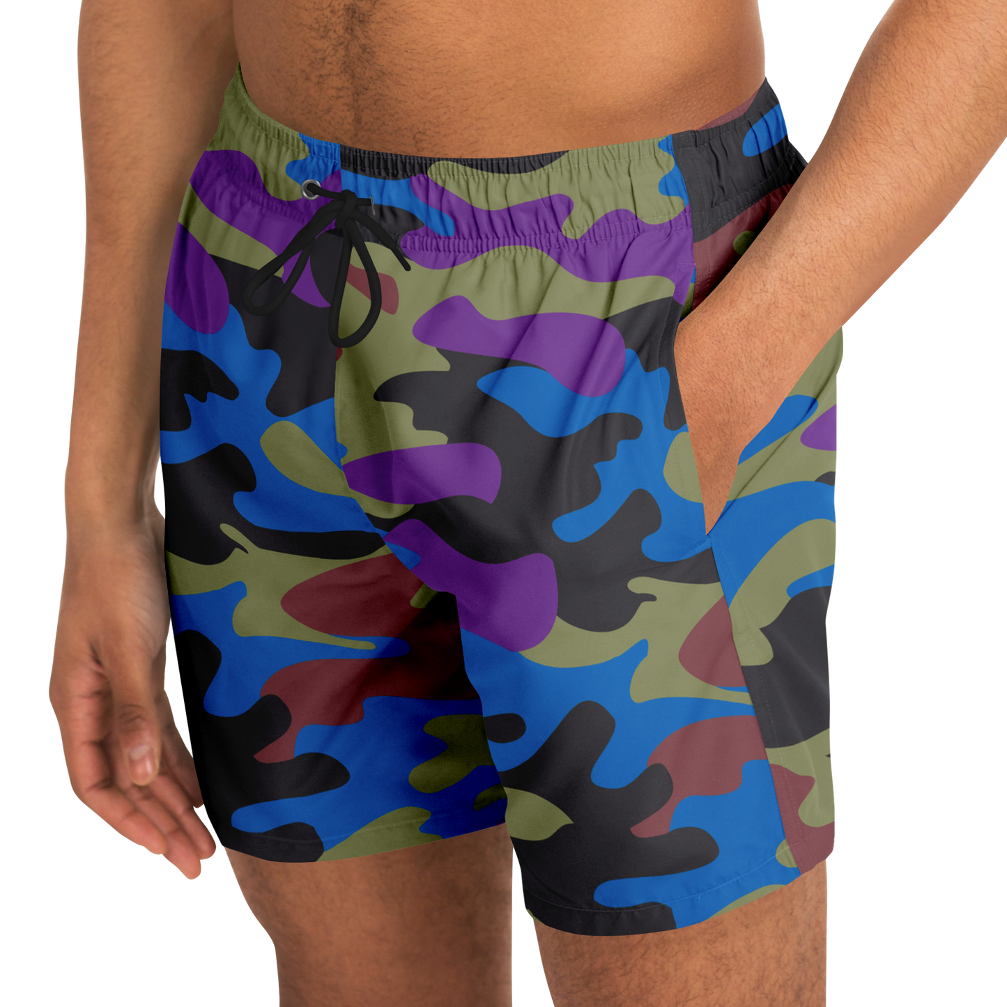 Blue Multi Camo | Men's Swim Trunks