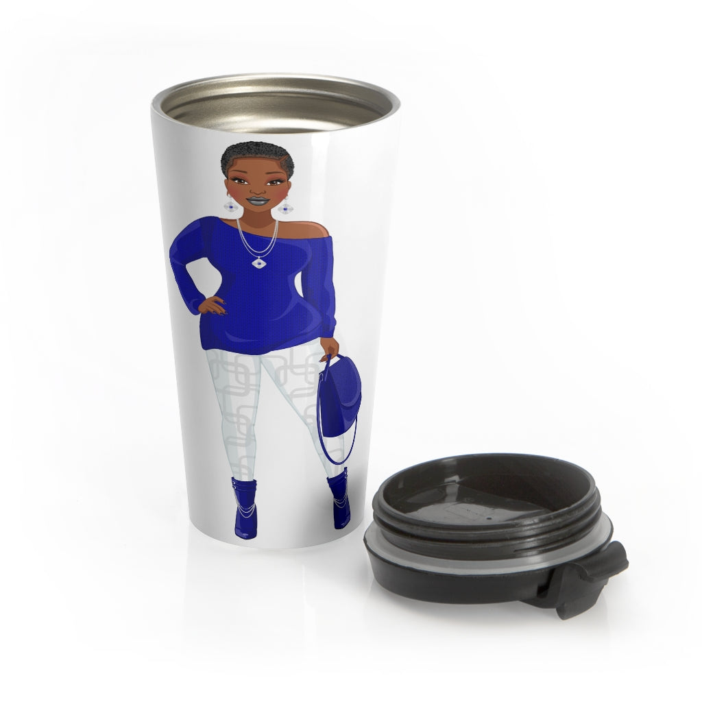 Woman in Blue | Stainless Steel Travel Mug