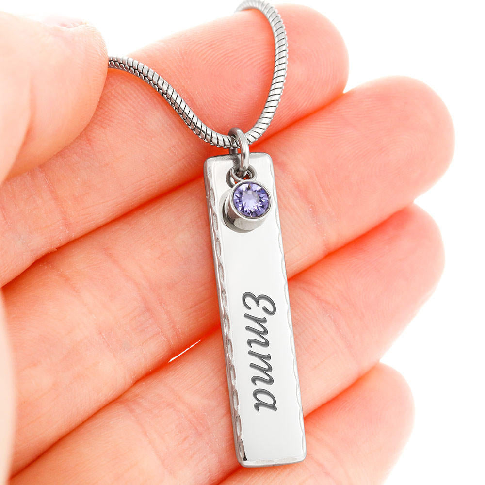 Customizable | Birthstone Name Necklace