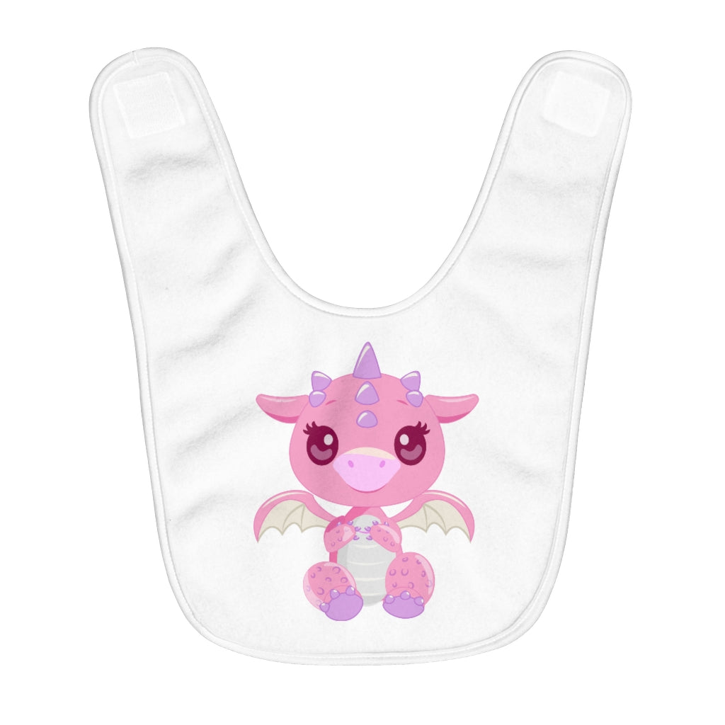 Pink Dragon | Fleece Baby Bib