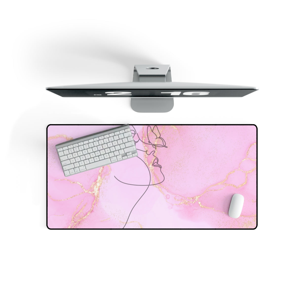 Pink Marble | Desk Mat