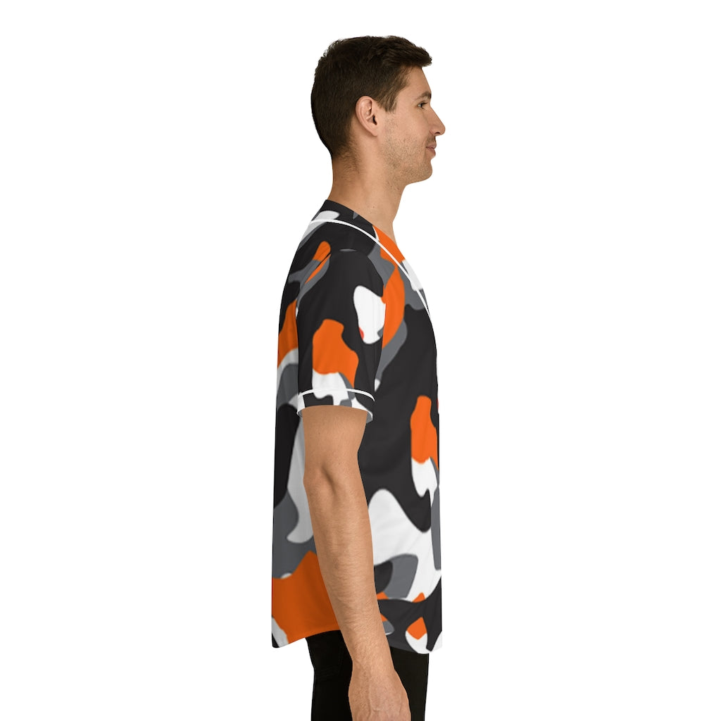 Orange Camo | Men's Baseball Jersey