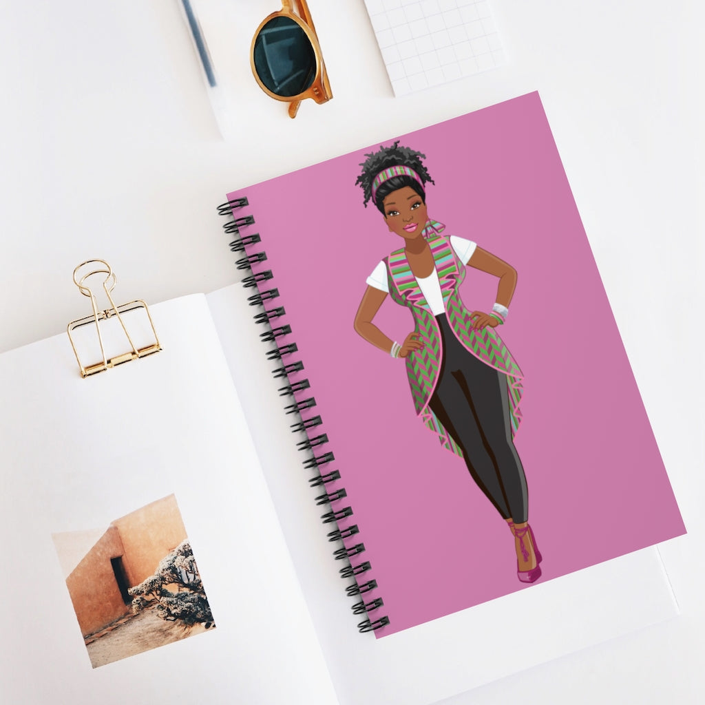 Pink/Purple Vest | Spiral Notebook