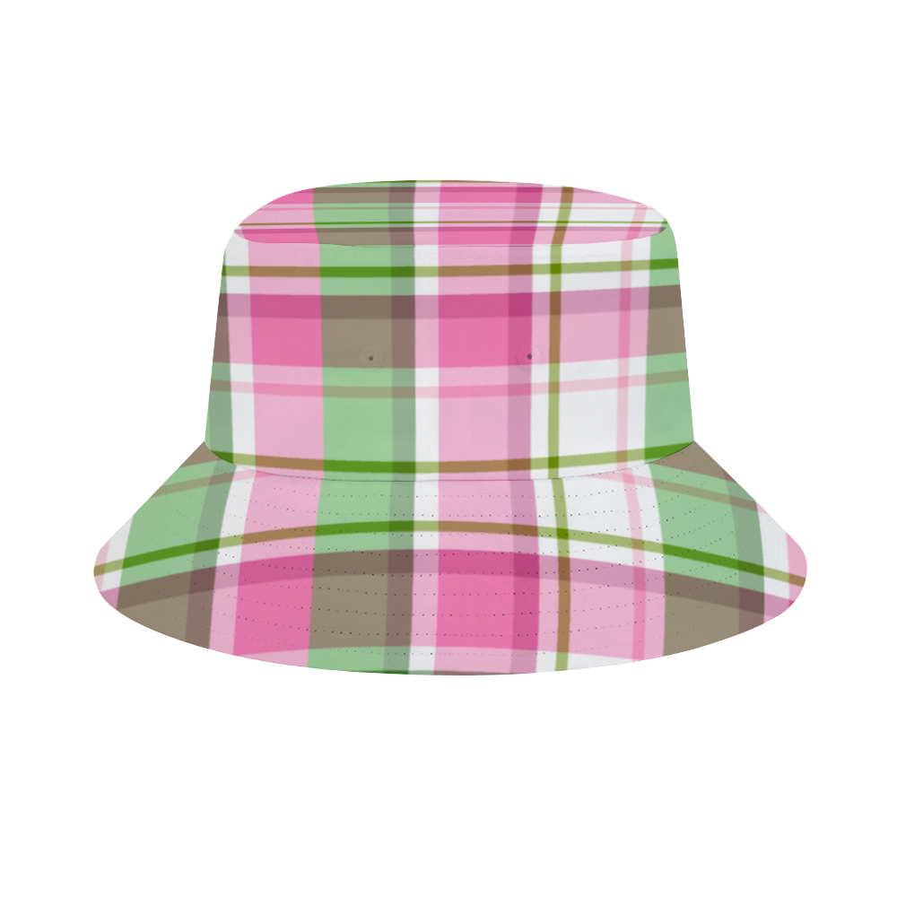 Pink Plaid | Bucket Hat