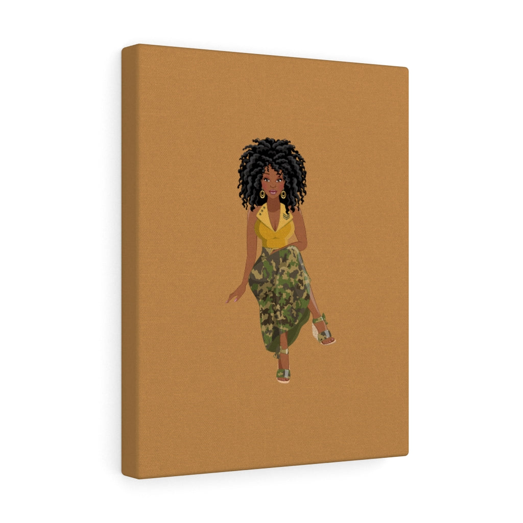 Woman in Camo | Canvas Wall Art