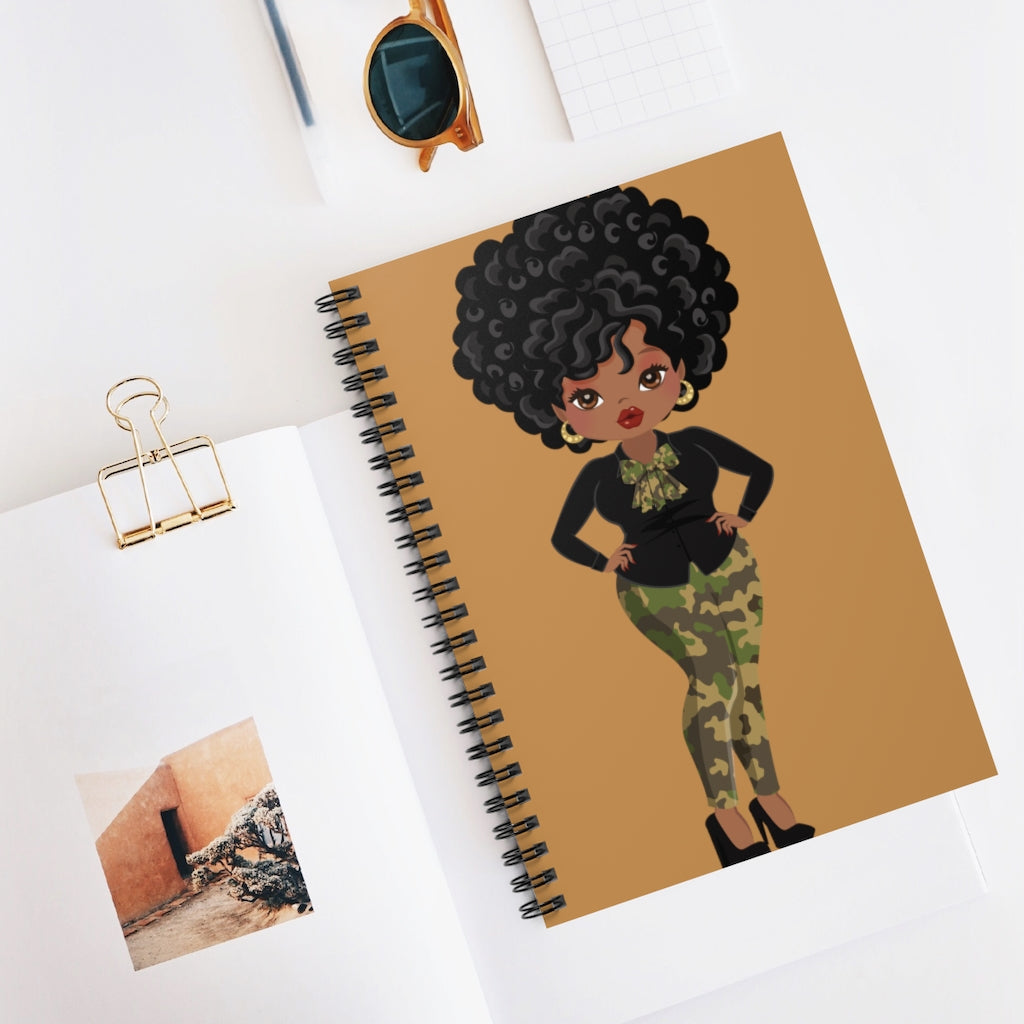 Lady in Camo | Spiral Notebook