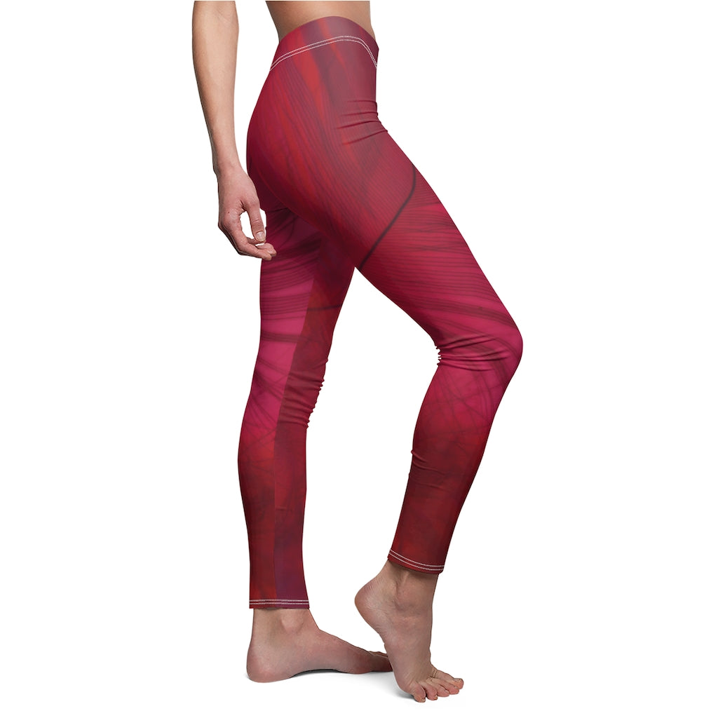 Dark Red | Women's Casual Leggings