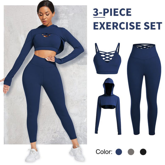 Women's Hooded | Yoga 3-piece Set