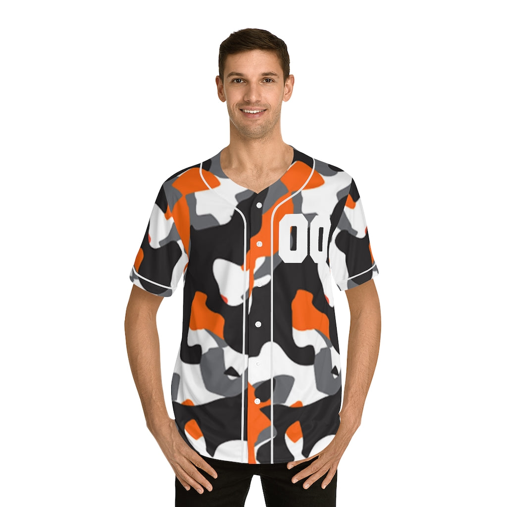 Orange Camo | Men's Baseball Jersey