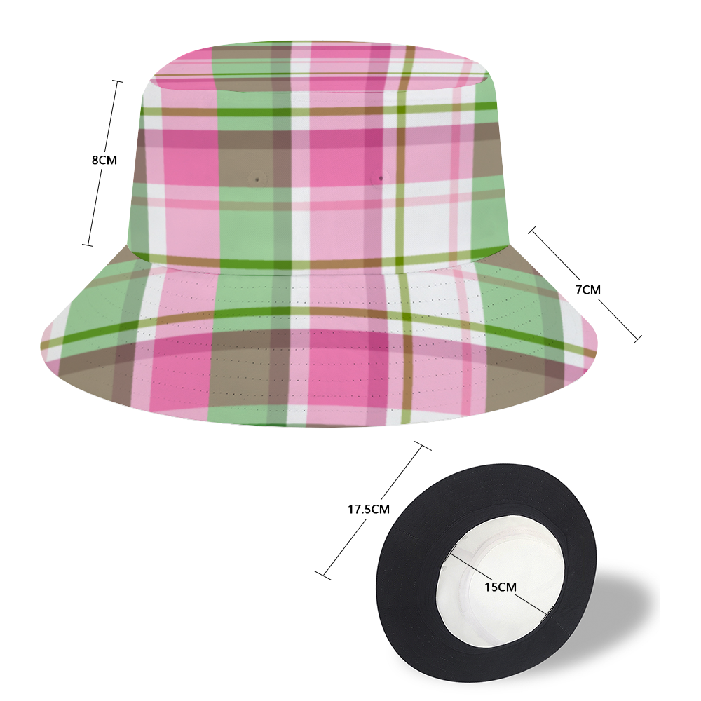 Pink Plaid | Bucket Hat