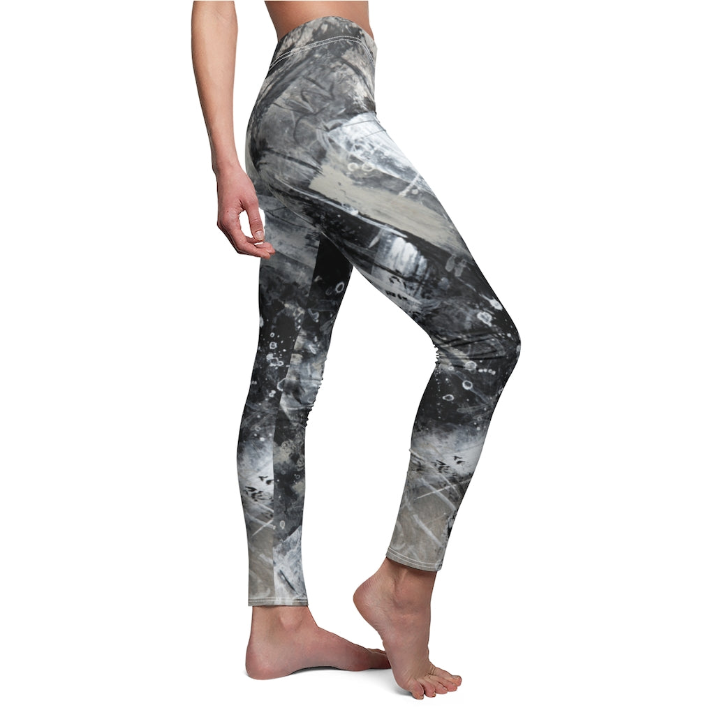 Black/White | Women's Casual Leggings