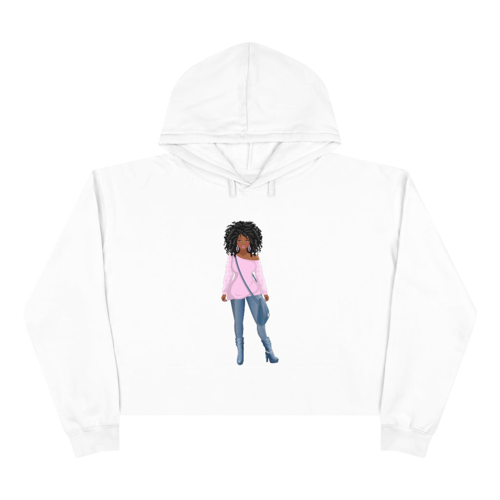 Woman in Pink | Crop Hoodie