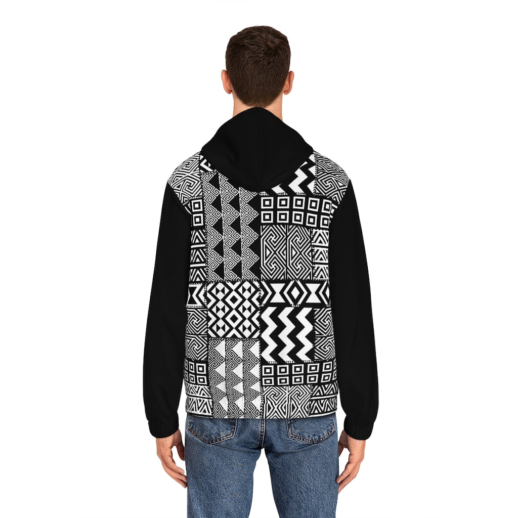 Black and White | Men's Full-Zip Hoodie