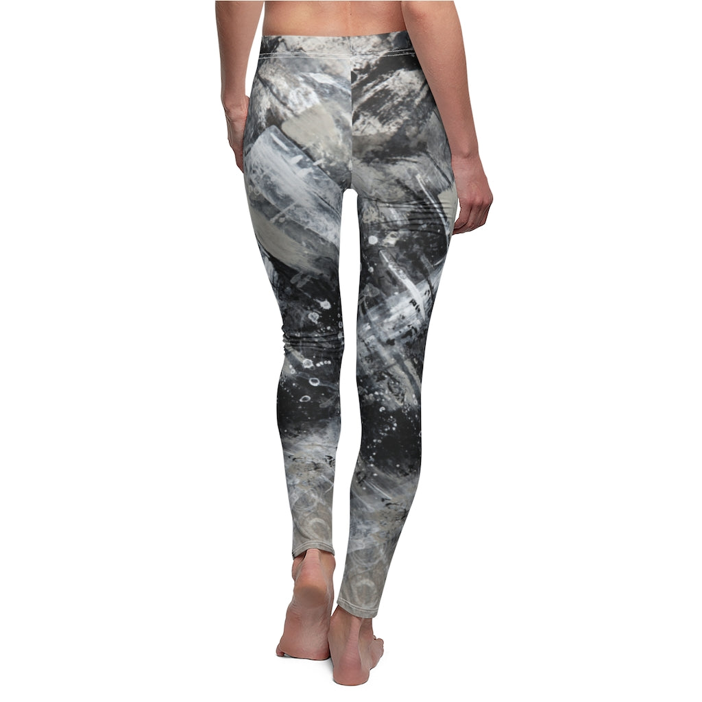 Black/White | Women's Casual Leggings