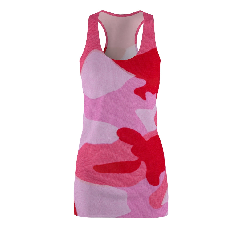 strapless open back dress Camo Dress