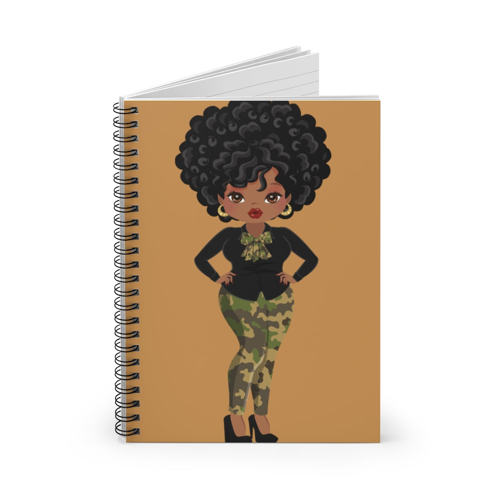 Lady in Camo | Spiral Notebook