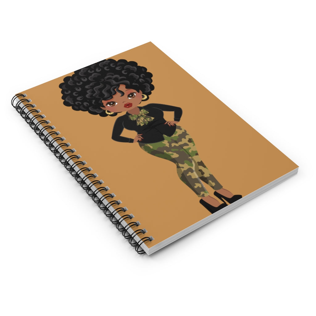 Lady in Camo | Spiral Notebook