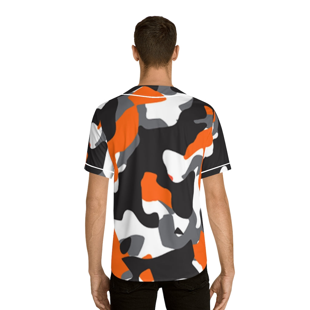 Orange Camo | Men's Baseball Jersey