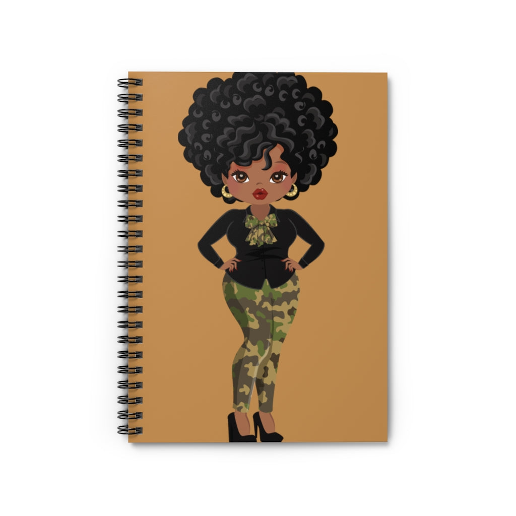 Lady in Camo | Spiral Notebook