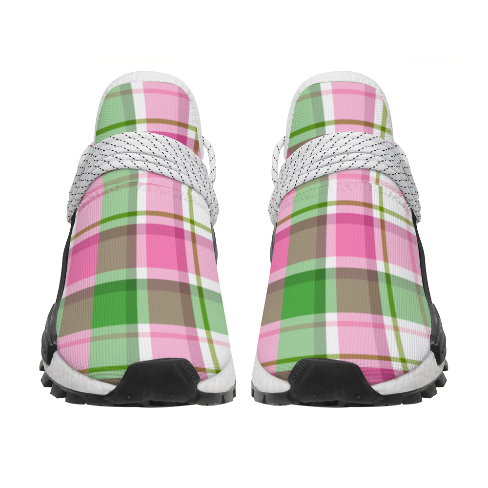 Unisex Mid Top Plaid | Non-slip Sneakers