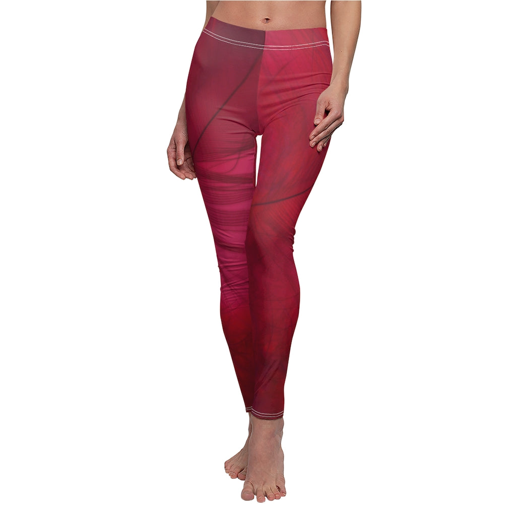 Dark Red | Women's Casual Leggings