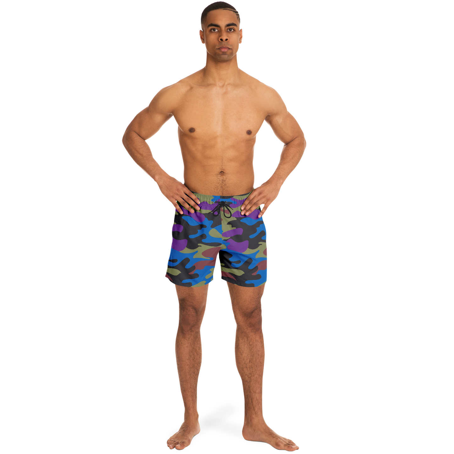 Blue Multi Camo | Men's Swim Trunks