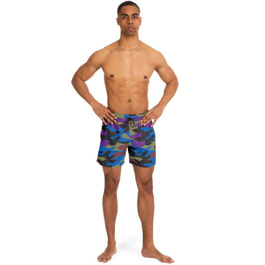 Blue Multi Camo | Men's Swim Trunks