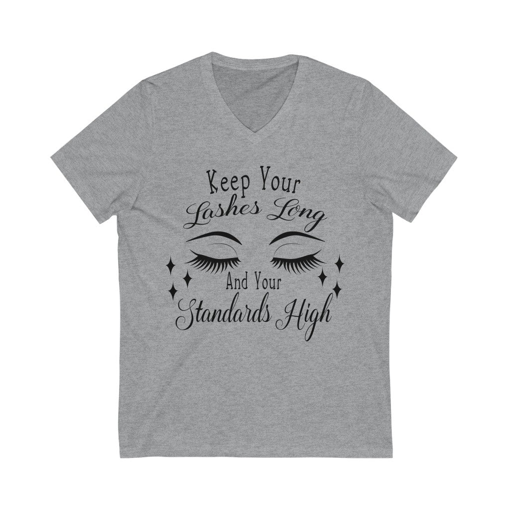 Lashes |  Women's Short Sleeve V-Neck Tee