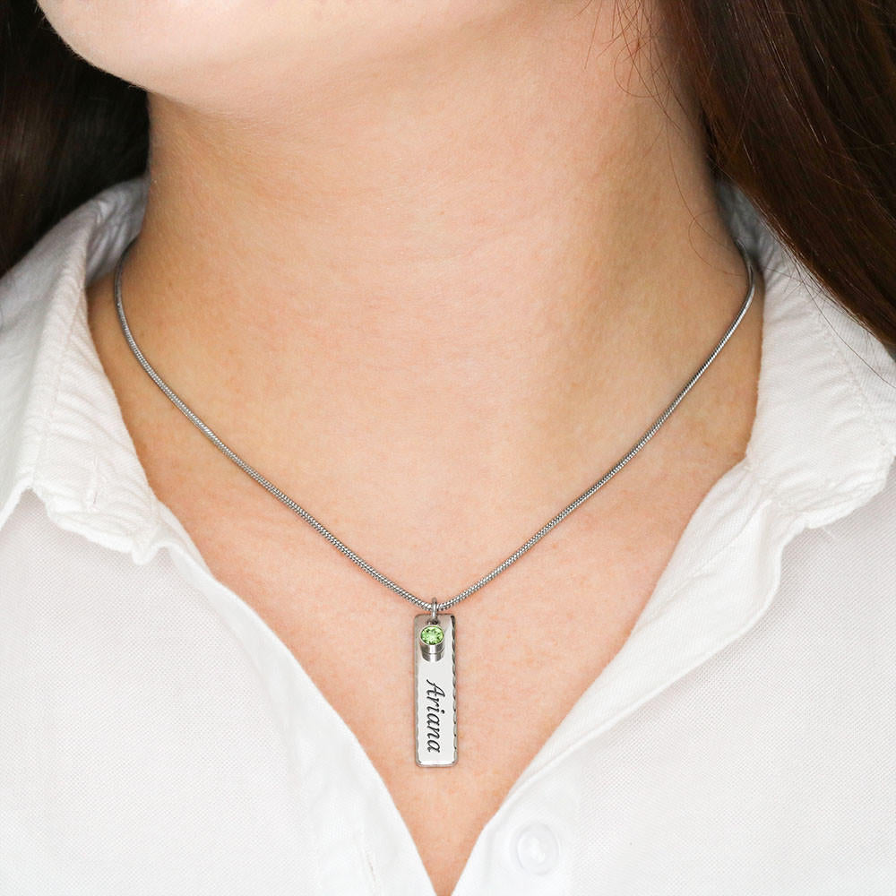 Customizable | Birthstone Name Necklace