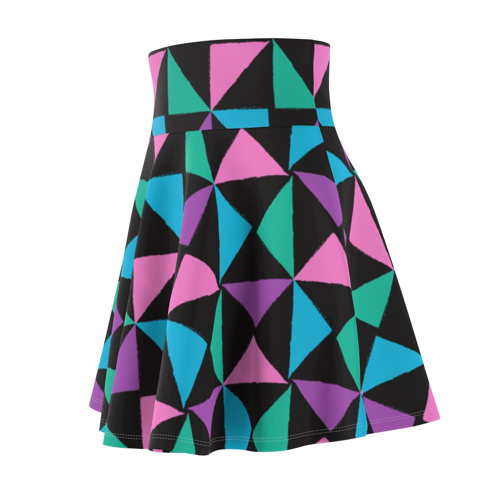 Black/Blue Multi | Women's Skater Skirt