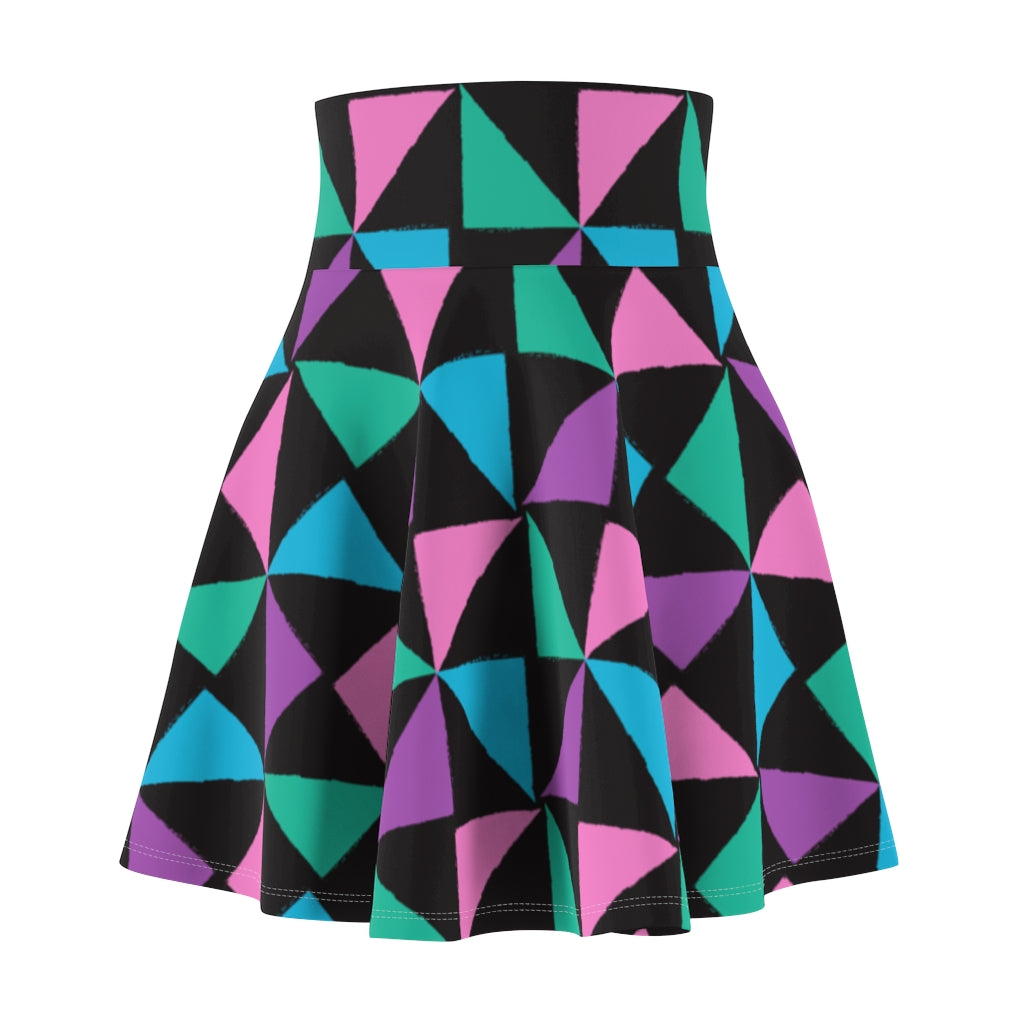 Black/Blue Multi | Women's Skater Skirt