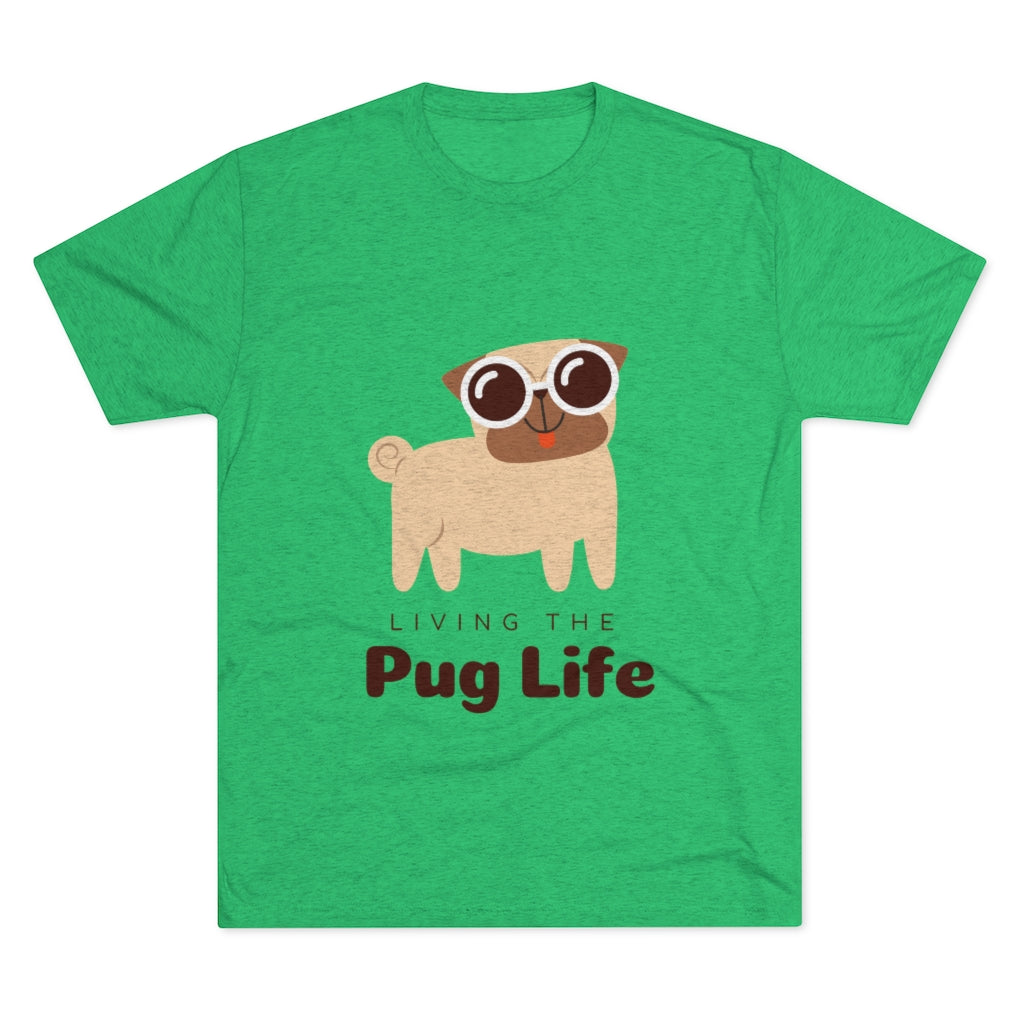 Living The Pug Life | Men's Tri-Blend Crew Tee