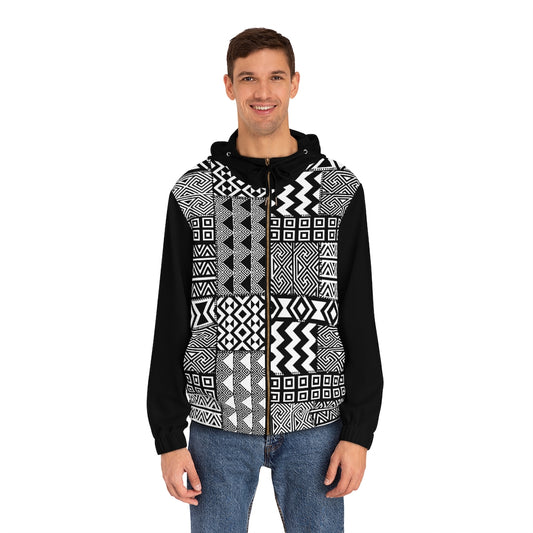 Black and White | Men's Full-Zip Hoodie