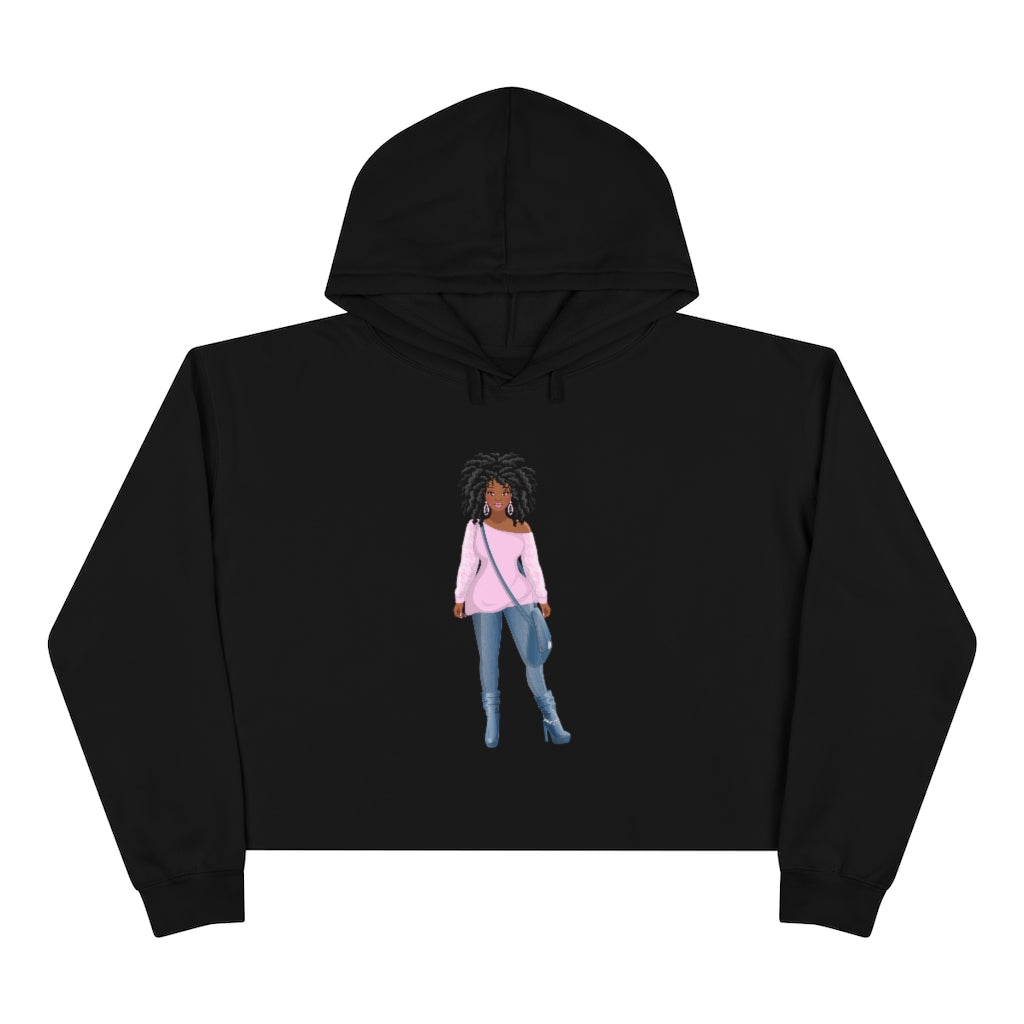 Woman in Pink | Crop Hoodie