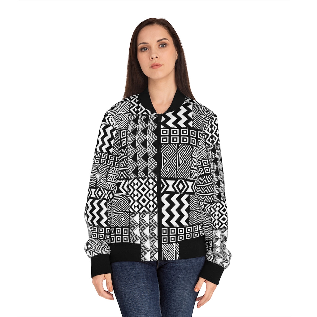 Black and White | Women's Bomber Jacket