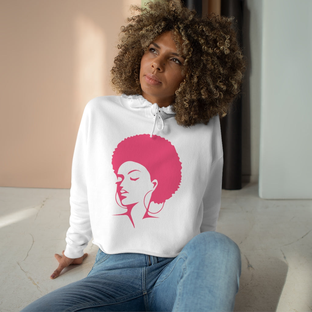 Pink Afro | Crop Hoodie