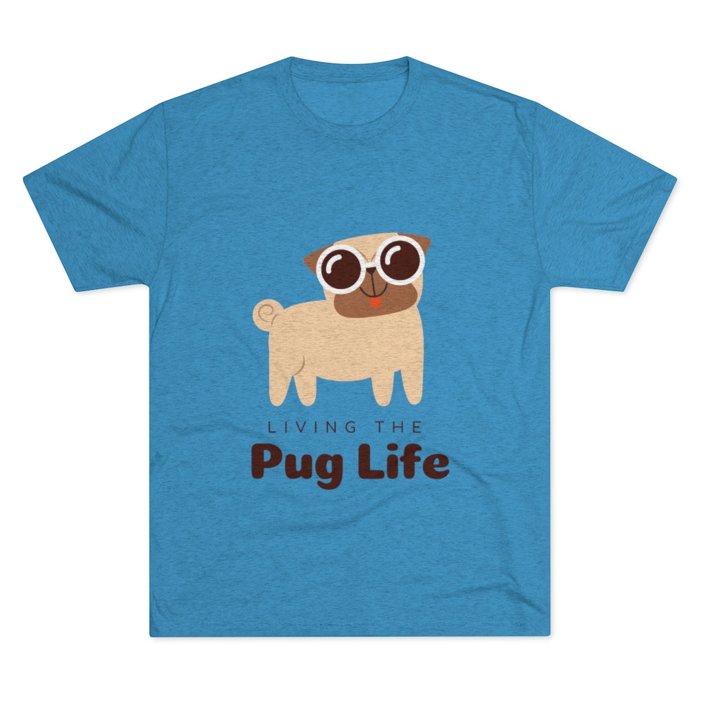 Living The Pug Life | Men's Tri-Blend Crew Tee