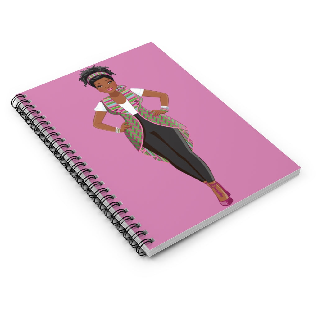 Pink/Purple Vest | Spiral Notebook