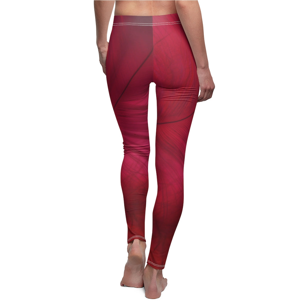 Dark Red | Women's Casual Leggings