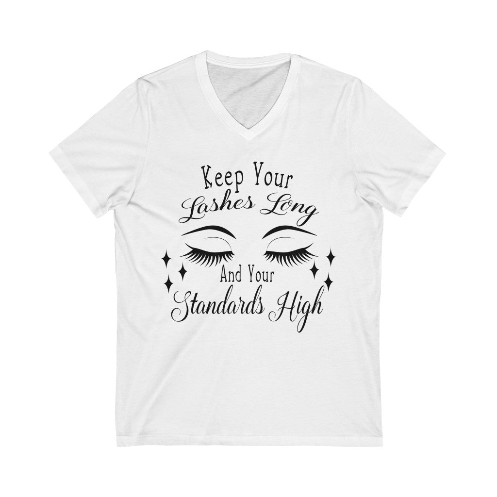 Lashes |  Women's Short Sleeve V-Neck Tee