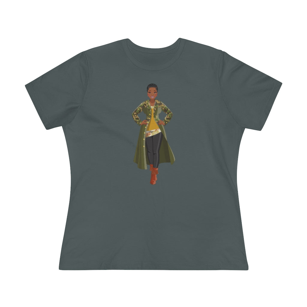 Woman in Camo | Women's Premium Tee