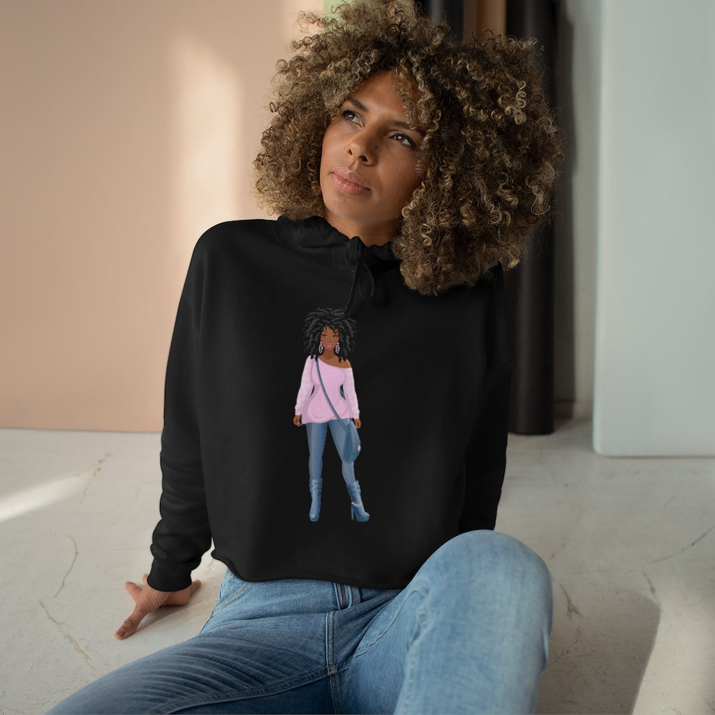 Woman in Pink | Crop Hoodie