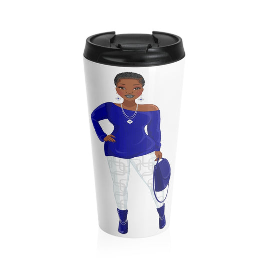 Woman in Blue | Stainless Steel Travel Mug