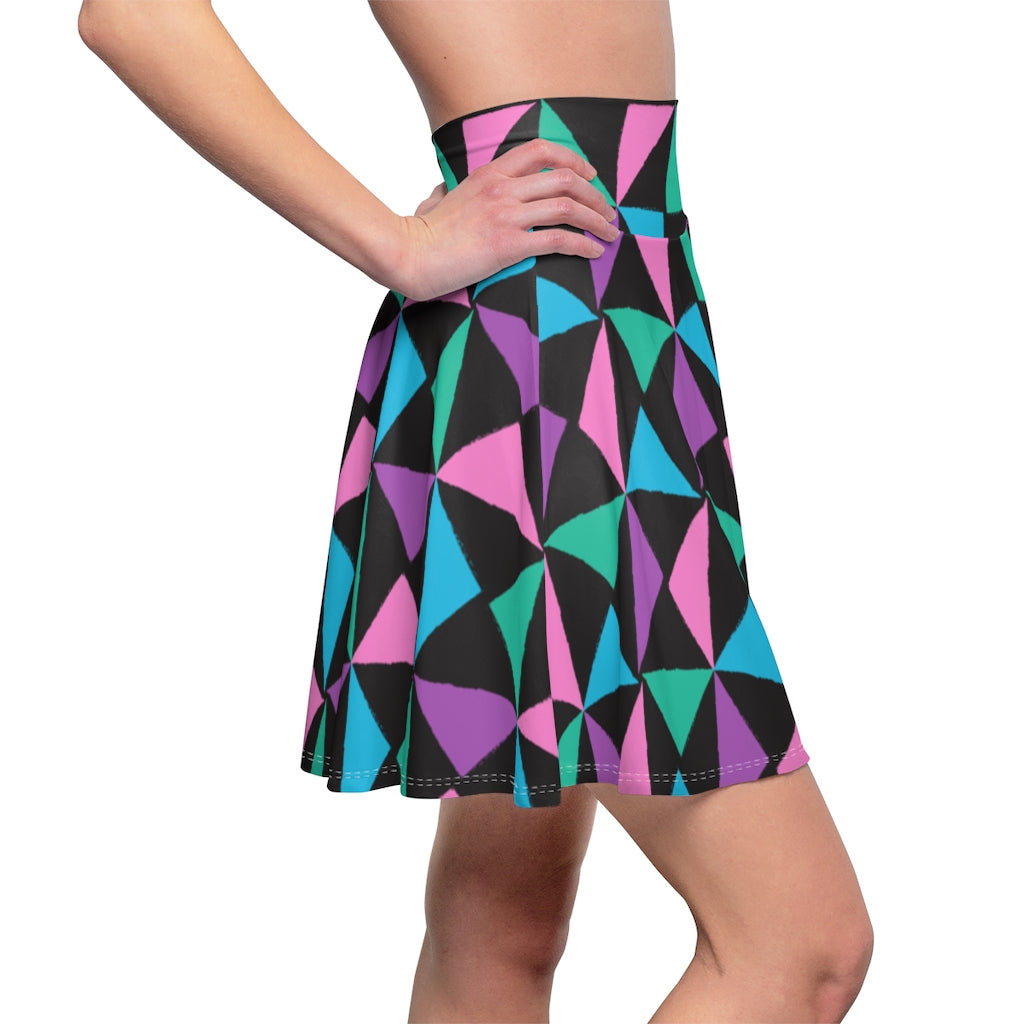 Black/Blue Multi | Women's Skater Skirt