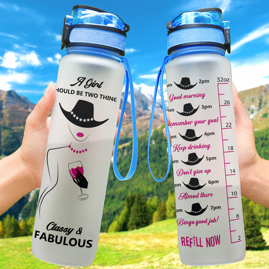 Classy & Fabulous | Water Tracker Bottle