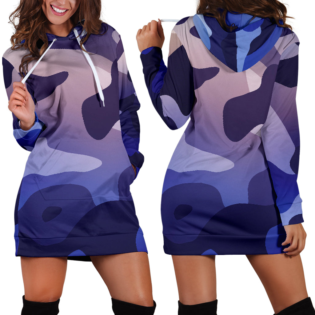 Purple Springtime Camo | Hoodie Dress