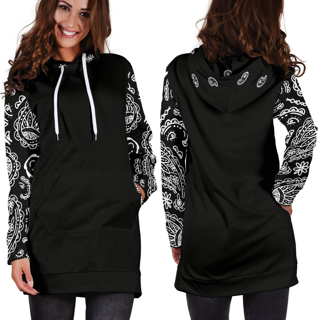 Fun Black Bandana | Hoodie Dress