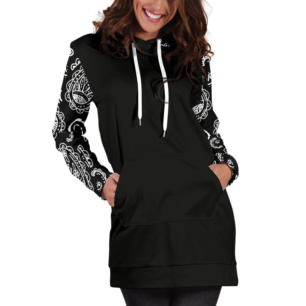 Fun Black Bandana | Hoodie Dress