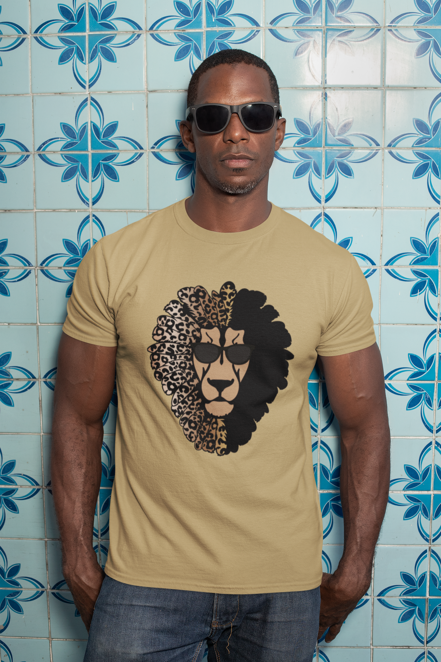 Lion Shades | Men's Curved Hem Tee