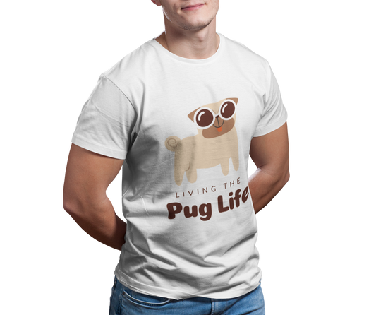 Living The Pug Life | Men's Tri-Blend Crew Tee